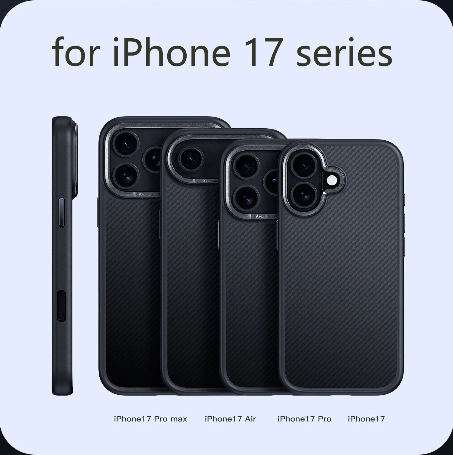 Premium iPhone Case — 600D Kevlar Series Conelz Aramid Fiber Half-Wrapped Cover with Magnetic Shockproof Anti-Fingerprint Anti-Scratch Protection