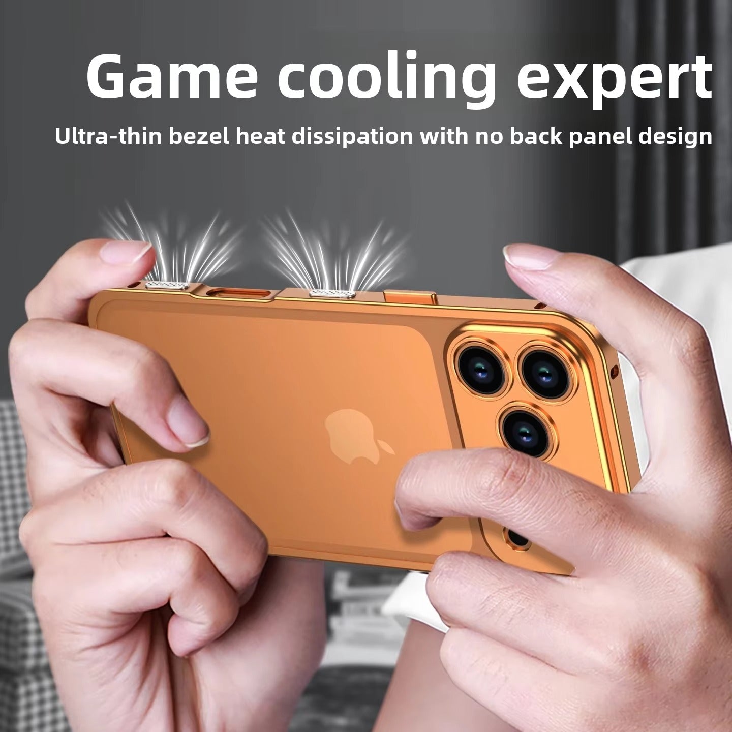 Premium iPhone Case — Aluminum Alloy Frame Cover with Heat-Dissipation Design and Shockproof Durable Metal Protection