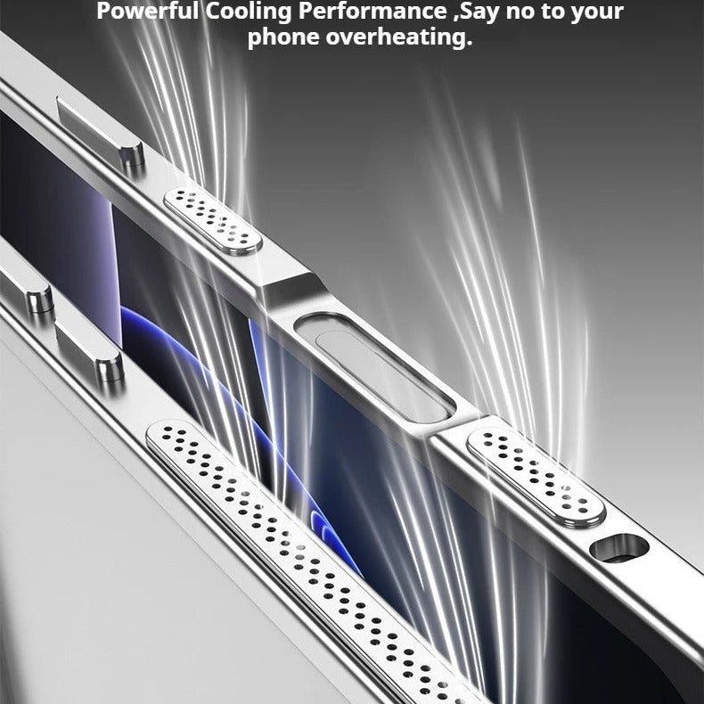 Premium iPhone Case — Aluminum Alloy Frame Cover with Heat-Dissipation Design and Shockproof Durable Metal Protection