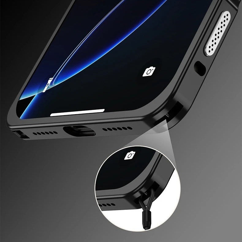 Premium iPhone Case — Aluminum Alloy Frame Cover with Heat-Dissipation Design and Shockproof Durable Metal Protection
