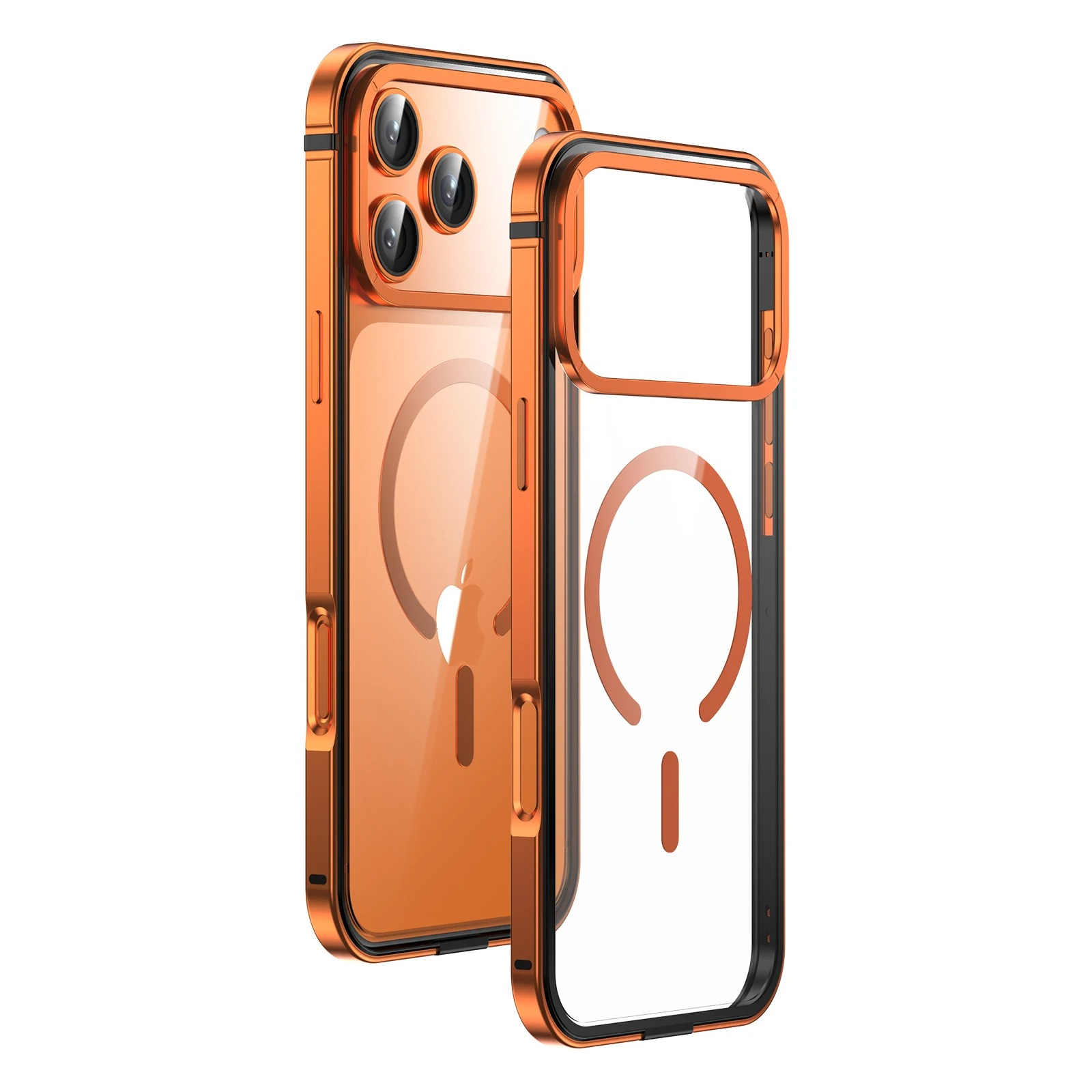 Premium iPhone Case — High-End Metal Frame with MagSafe Magnetic Charging, HD Acrylic Backplate, Durable Aluminum Alloy Protective Design