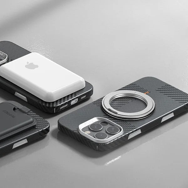 Premium iPhone Case — Kevlar Aramid Fiber MagSafe Cover with Military-Grade Drop Protection, Anti-Fingerprint Anti-Scratch Half-Wrapped Design & Wireless Charging Support