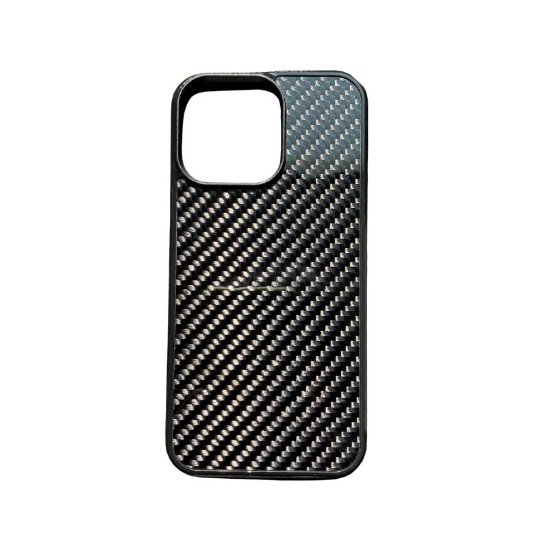 Premium iPhone Case — Real 3K Twill Woven Carbon Fiber MagSafe Cover with Shockproof Dual-Layer Protection, Anti-Fingerprint Lightweight Reflective Design