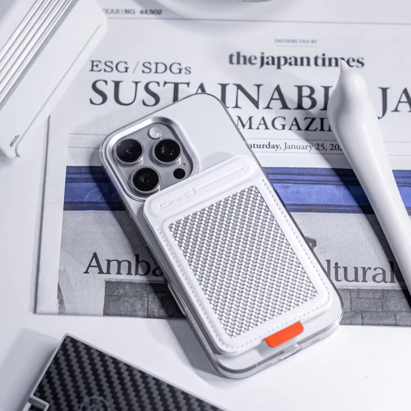 Premium iPhone MagSafe Card Holder with Stand, Genuine Carbon Fiber Business Wallet with RFID Protection & Secure Credit Card Storage