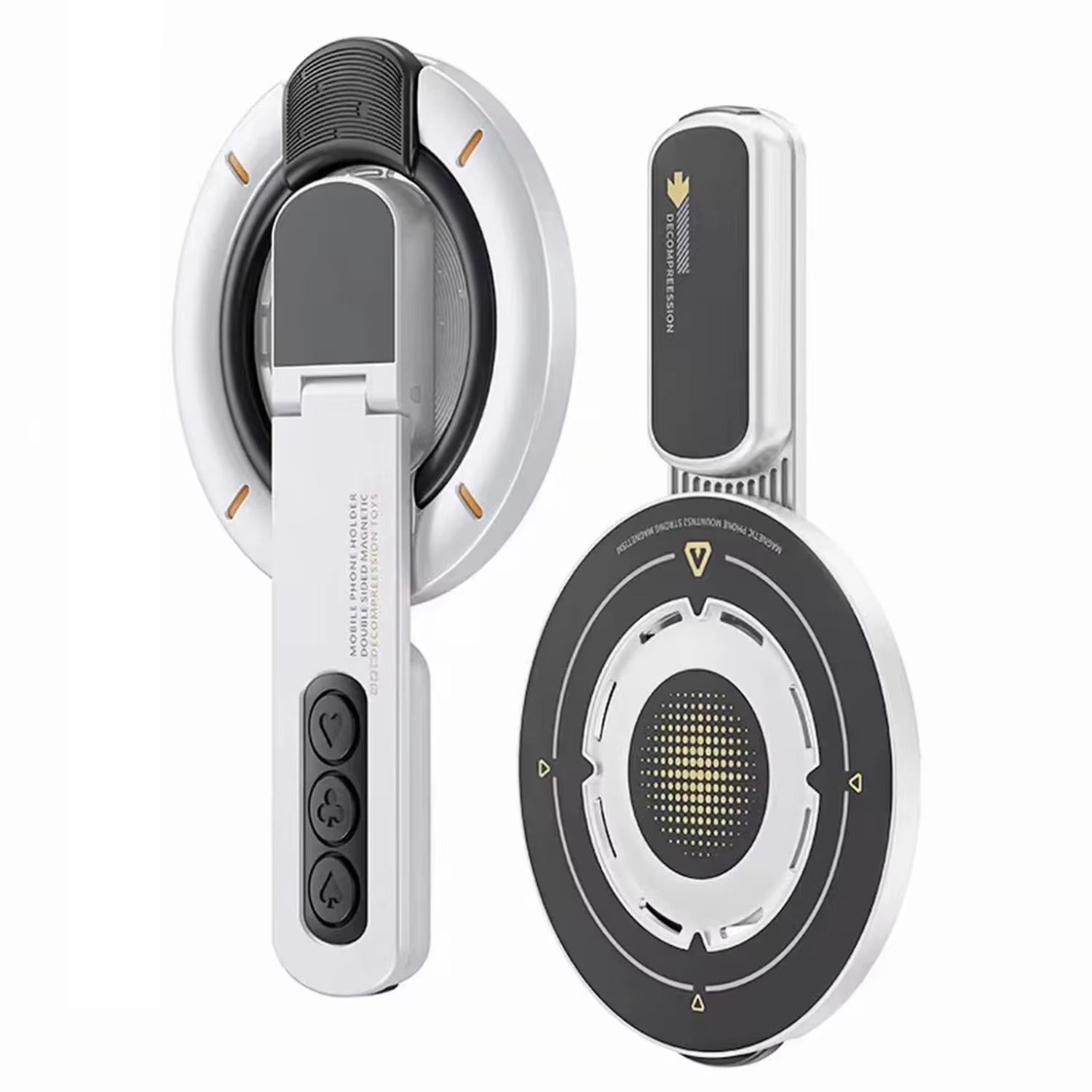 Premium iPhone MagSafe Phone Grip Stand, 3-in-1 Magnetic Finger Ring Holder with Double-Sided Aluminum Design for Secure Grip & Hands-Free Viewing