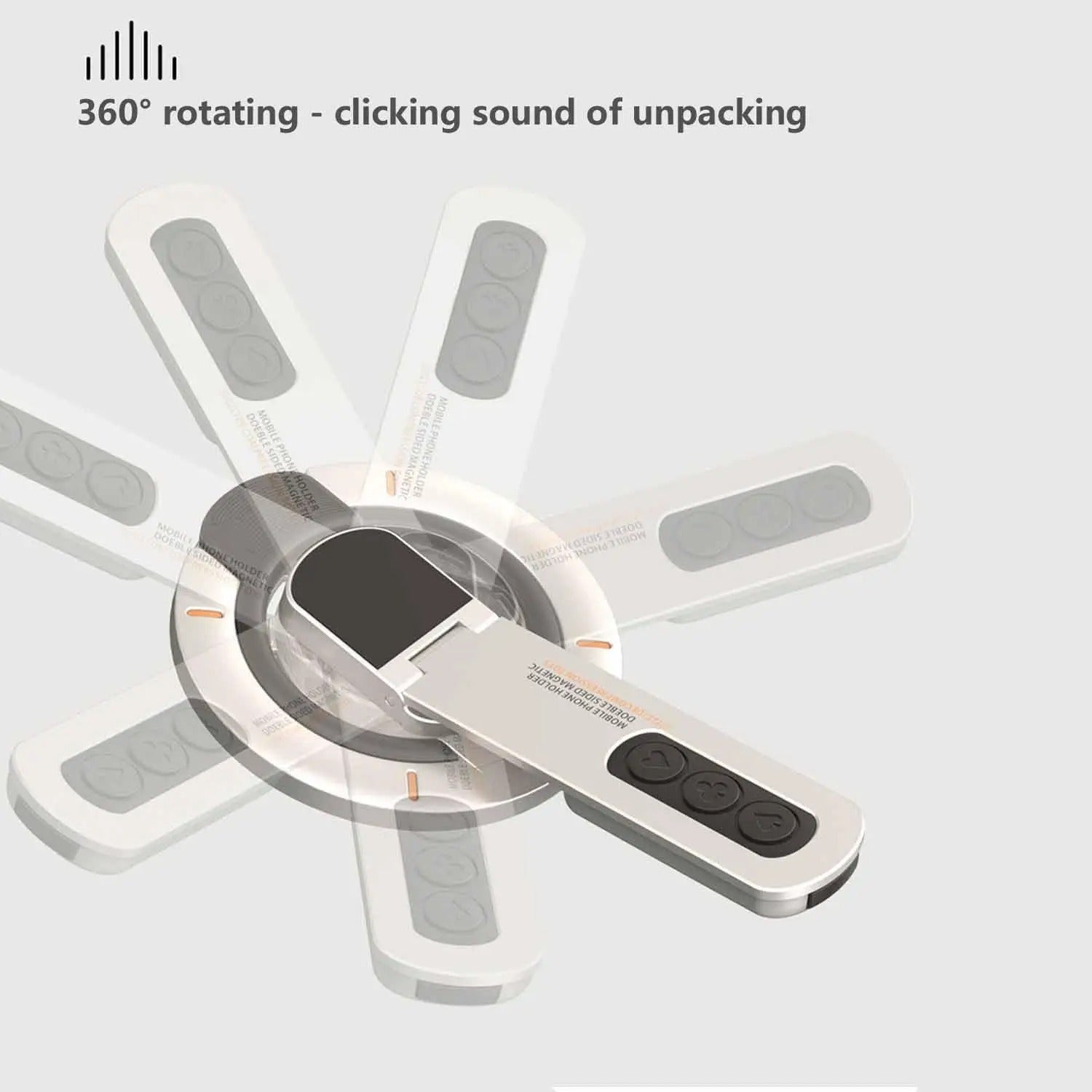 Premium iPhone MagSafe Phone Grip Stand, 3-in-1 Magnetic Finger Ring Holder with Double-Sided Aluminum Design for Secure Grip & Hands-Free Viewing