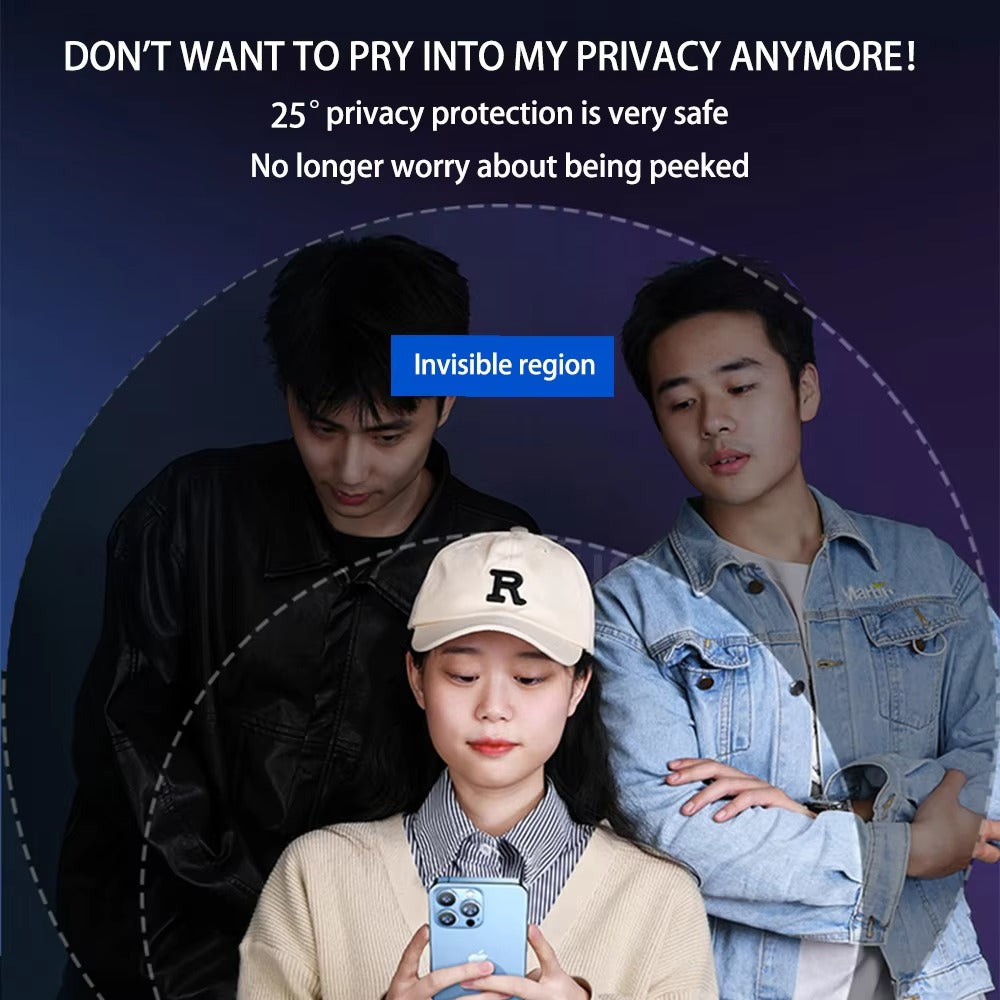 Premium iPhone Privacy Screen Protector – Anti-Spy Tempered Glass, Full Screen Front Protection, Clear View Display, Scratch-Resistant Protective Glass