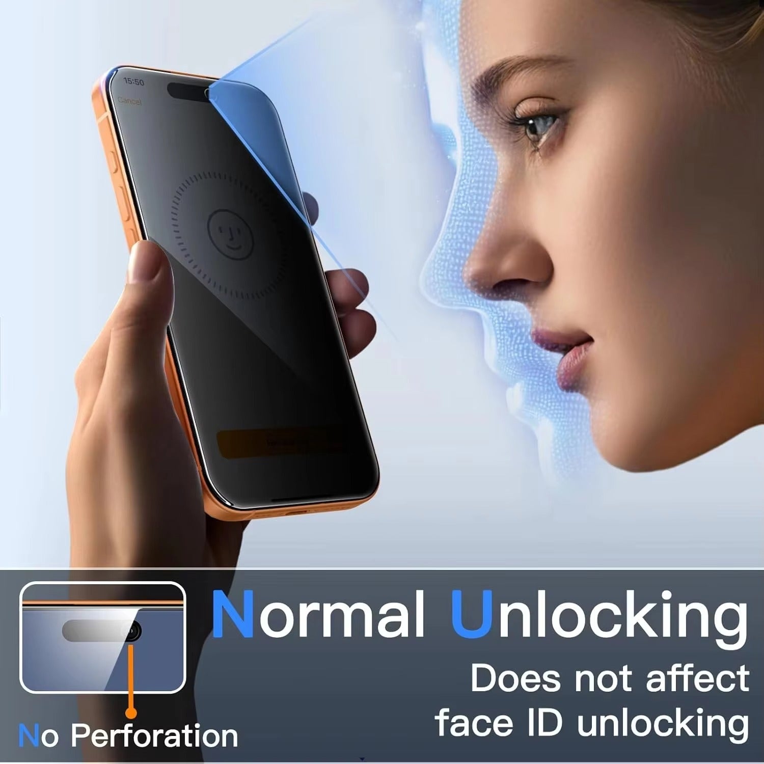 Premium iPhone Privacy Screen Protector – Oleophobic Tempered Glass with Anti-Spy Protection, Anti-Fingerprint, Anti-Scratch & Shatter-Resistant HD Glass