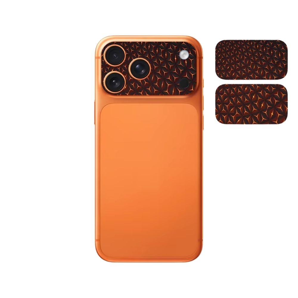 Refined iPhone Camera Lens Vinyl Skin, Scratch-Proof Protective Wrap with Deep Waves Design, Precision Fit & Signal-Safe Coverage