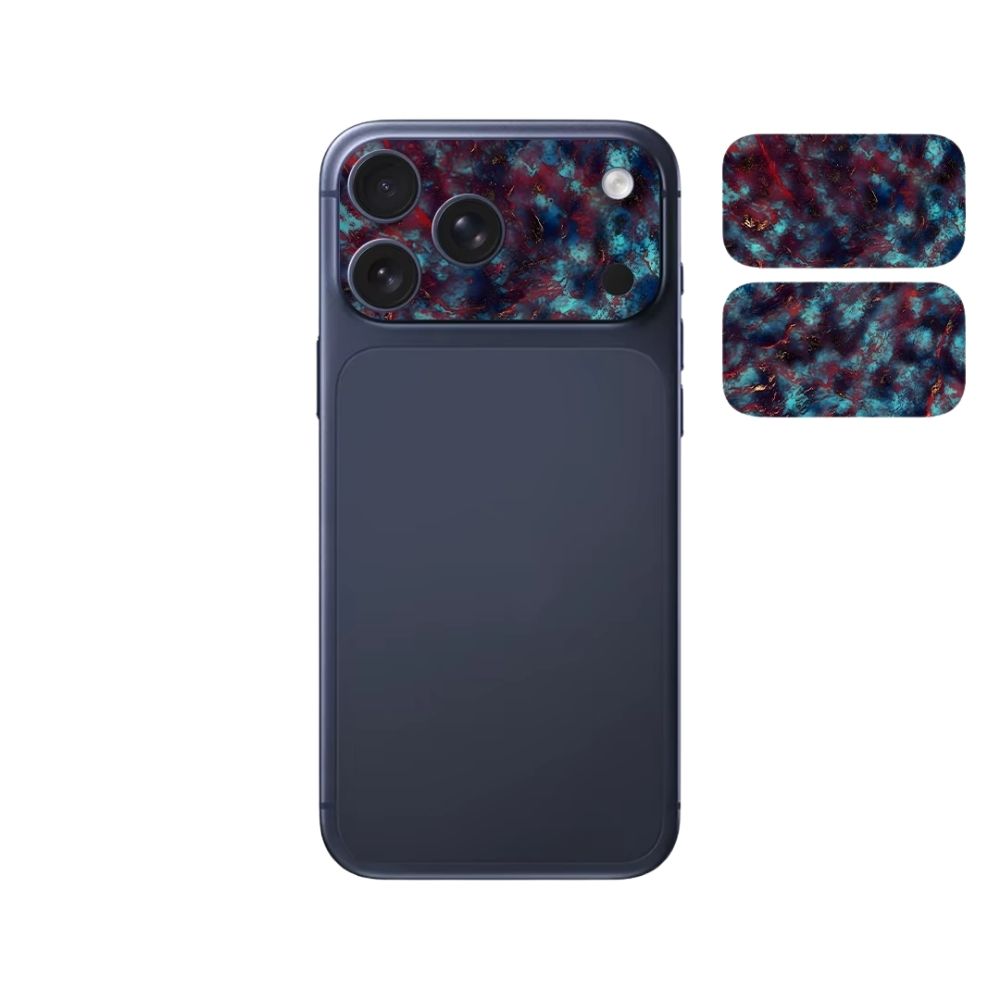 Refined iPhone Camera Lens Vinyl Skin, Scratch-Proof Protective Wrap with Deep Waves Design, Precision Fit & Signal-Safe Coverage