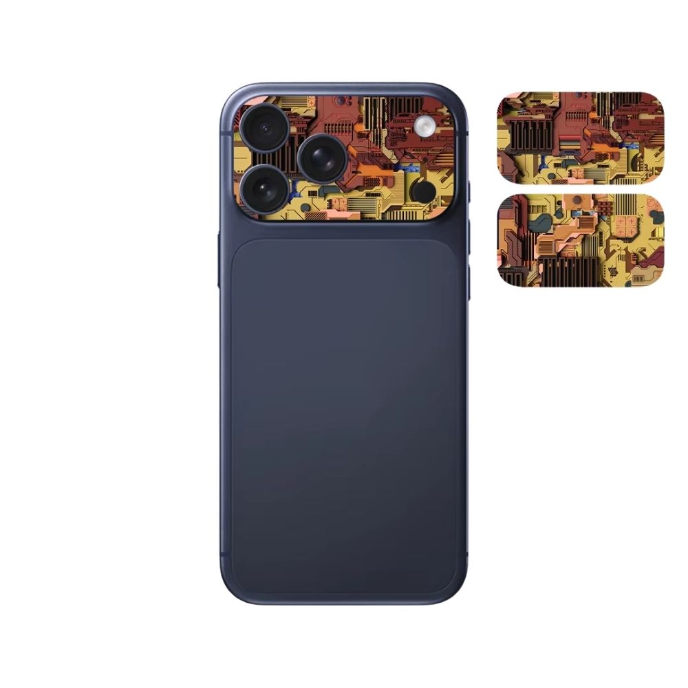 Refined iPhone Camera Lens Vinyl Skin, Scratch-Resistant Protective Wrap with Deep Waves Design & Precision Fit
