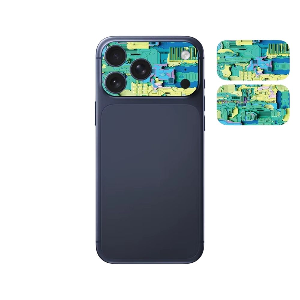 Refined iPhone Camera Lens Vinyl Skin, Scratch-Resistant Protective Wrap with Deep Waves Design & Precision Fit