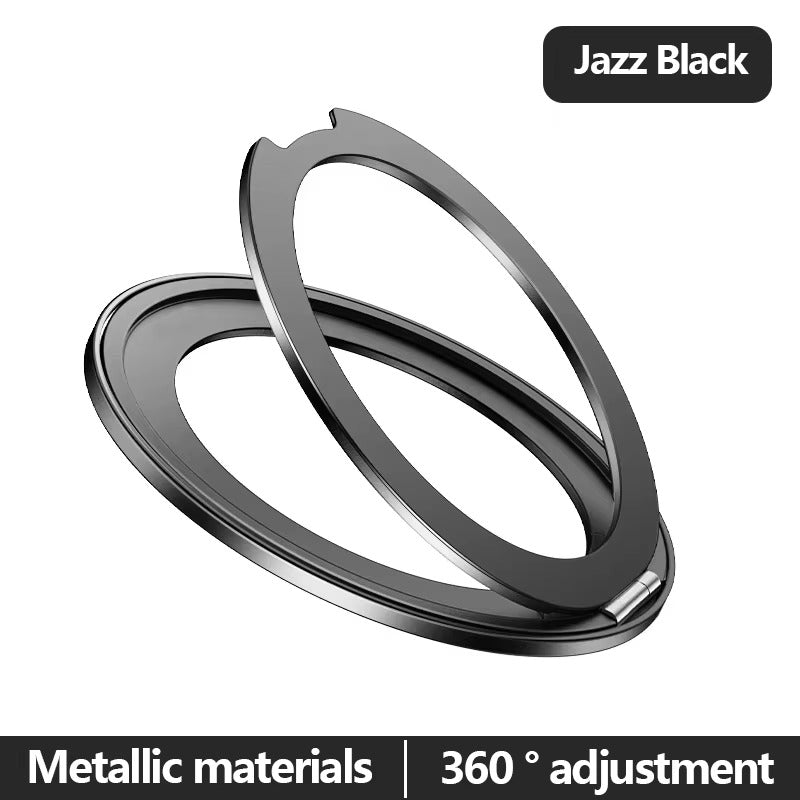 Refined iPhone Magnetic Ring Phone Holder, Slim Aluminum Metal Grip with 360° Rotation, Multi-Angle Stand & Secure MagSafe Hold