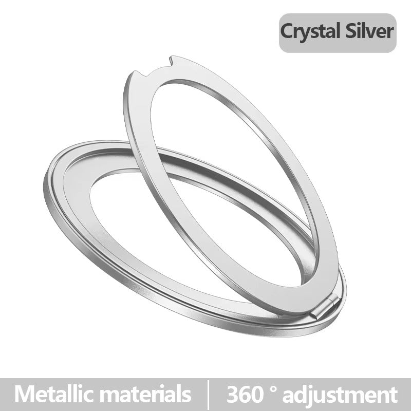 Refined iPhone Magnetic Ring Phone Holder, Slim Aluminum Metal Grip with 360° Rotation, Multi-Angle Stand & Secure MagSafe Hold