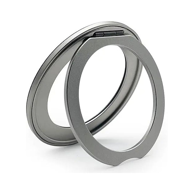 Refined iPhone Magnetic Ring Phone Holder, Slim Aluminum Metal Grip with 360° Rotation, Multi-Angle Stand & Secure MagSafe Hold
