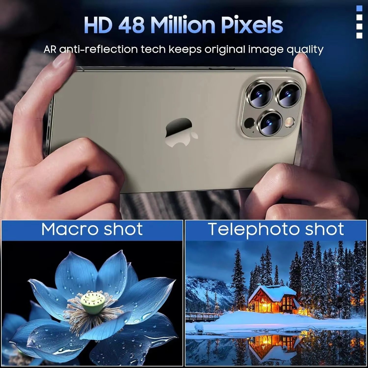 Refined iPhone Titanium Black Camera Lens Protector, Metal Tempered Glass Cover with Full Coverage, Scratch Resistance & Impact Protection