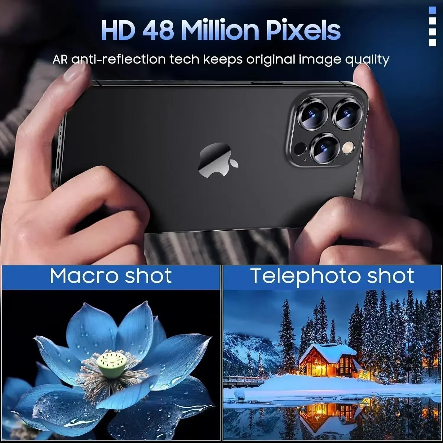 Refined iPhone Titanium Black Camera Lens Protector, Metal Tempered Glass Cover with Full Coverage, Scratch Resistance & Impact Protection