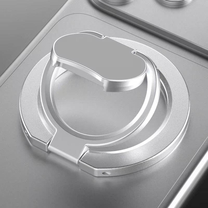 Rugged MagSafe Double-Sided Magnetic Phone Ring Stand, Aluminum Kickstand Grip with Strong Hold for Car, Gym & Desk Use