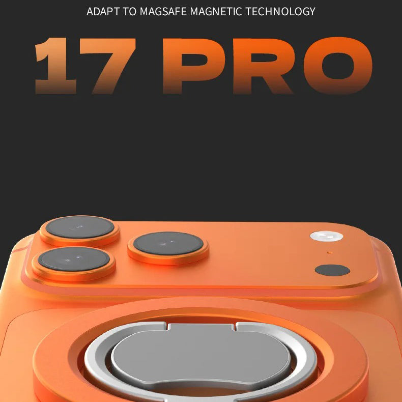 Rugged MagSafe Double-Sided Magnetic Phone Ring Stand, Aluminum Kickstand Grip with Strong Hold for Car, Gym & Desk Use