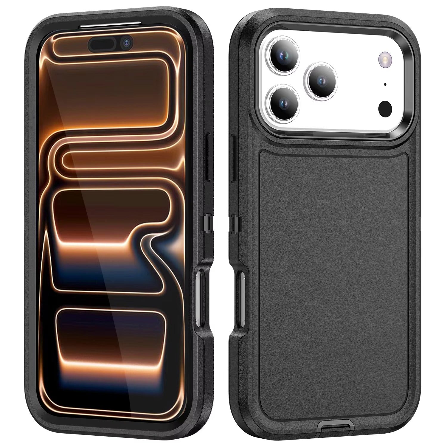 Rugged iPhone Case — Heavy-Duty 3-Layer Hybrid Protective Cover with Shockproof Hard PC Design and Matte Anti-Fingerprint Finish