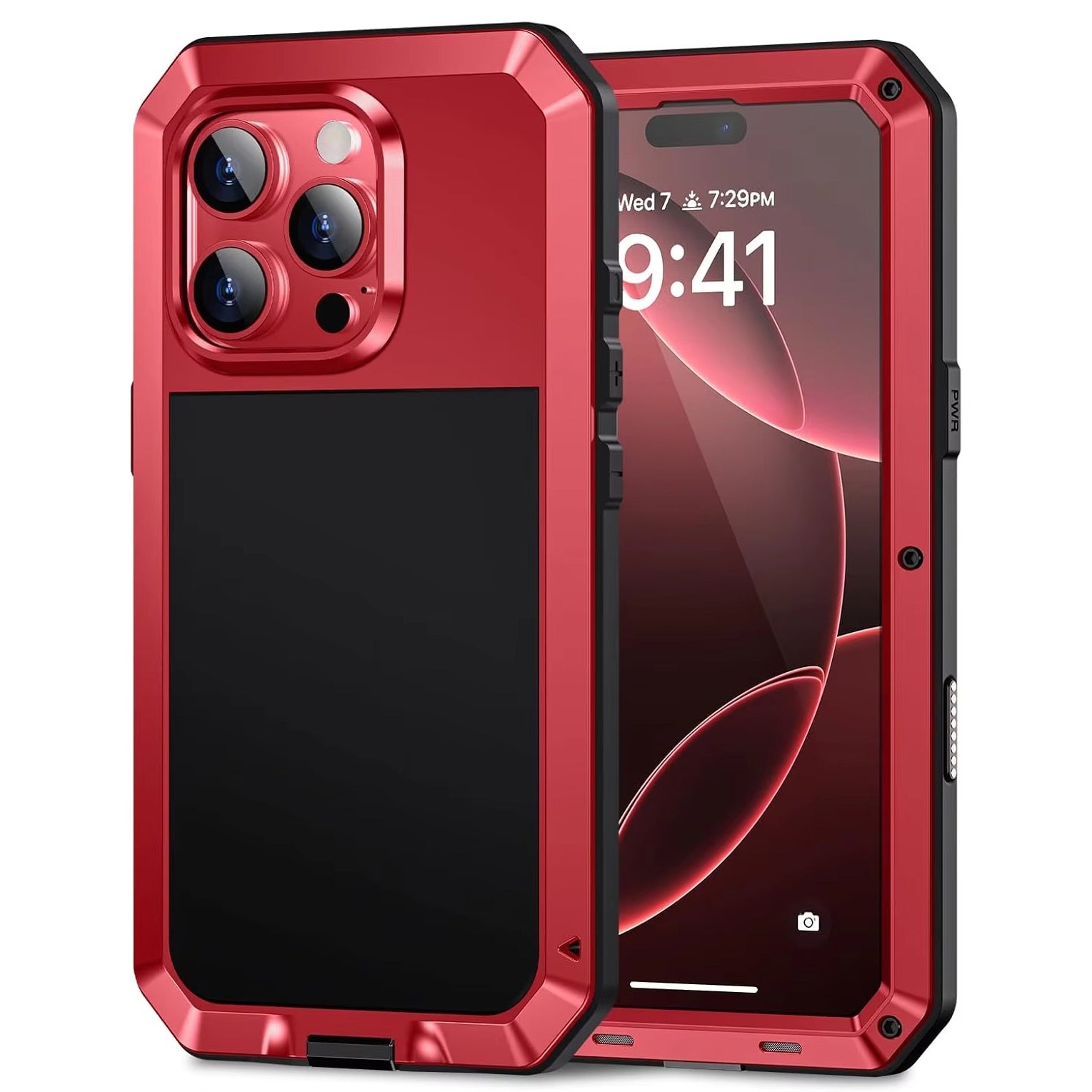 Rugged iPhone Case — Heavy-Duty Aluminum Armor Cover with Dual-Layer Metal + TPU Protection, Water-Resistant Dustproof Design and Shockproof Impact Truss