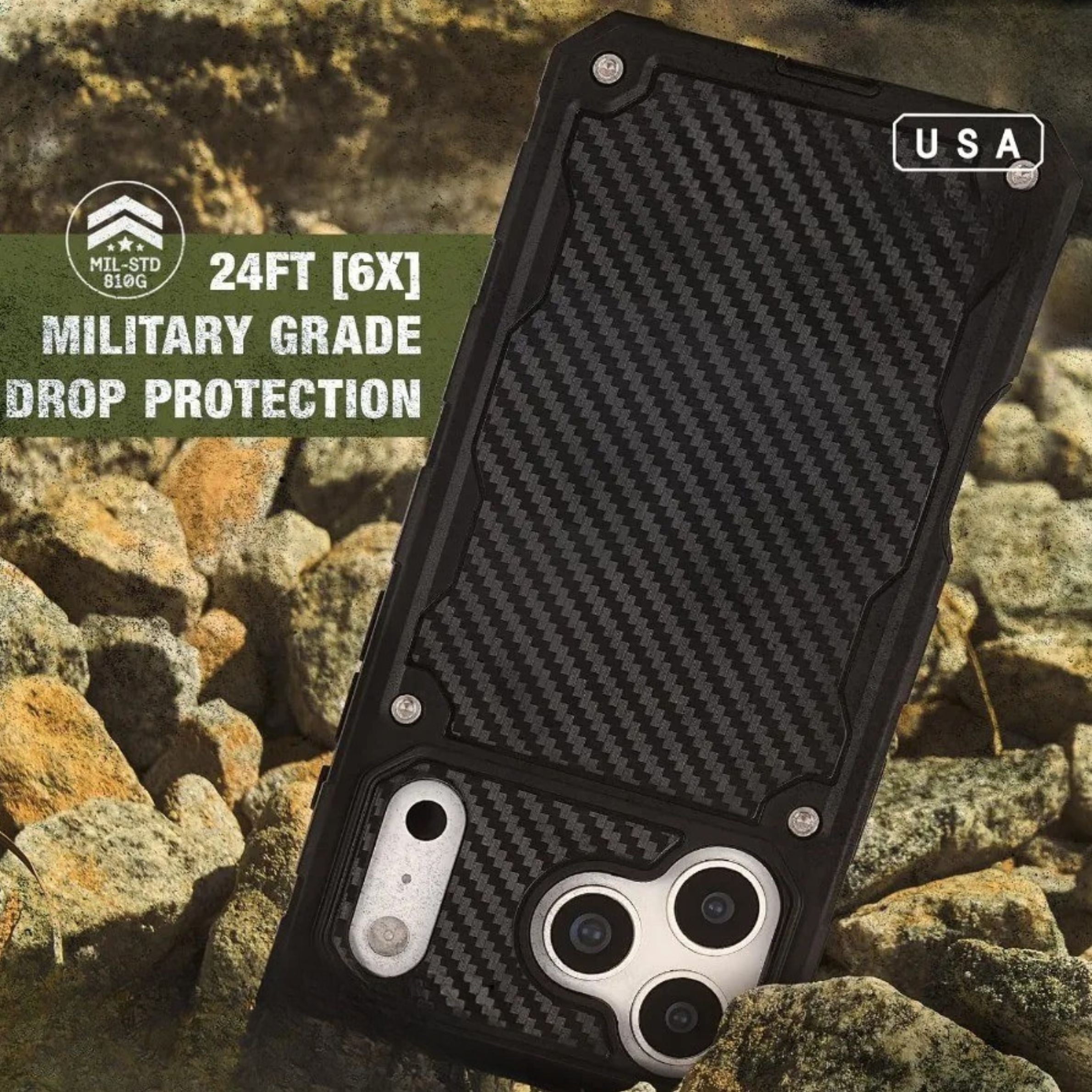 Rugged iPhone Case — Heavy-Duty Cover with MagSafe Compatibility and Military-Grade Drop Protection