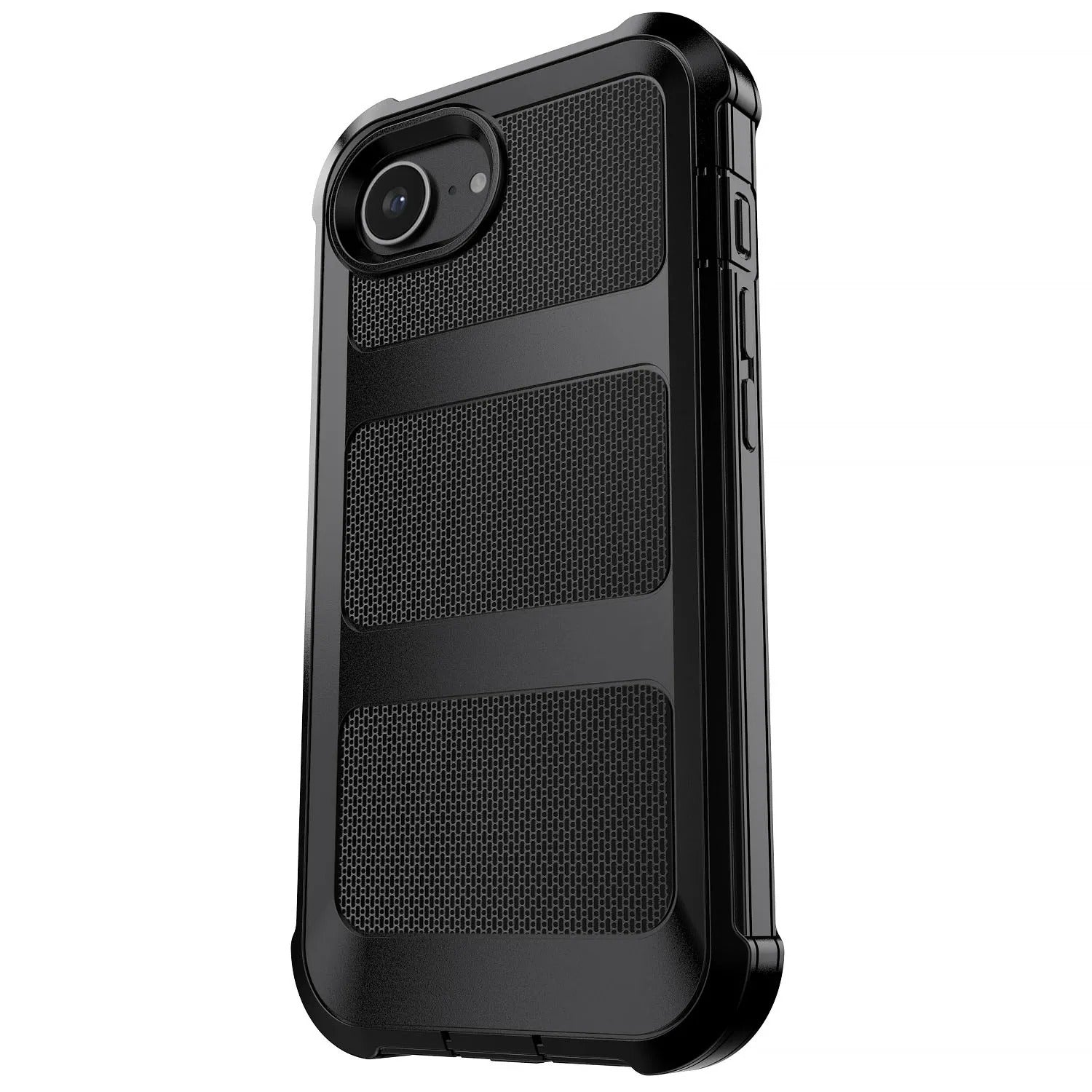 Rugged iPhone Case — Heavy-Duty Dual-Layer Hybrid Protective Cover with Shockproof Hard PC Back, Raised Edges and Matte Anti-Fingerprint Design