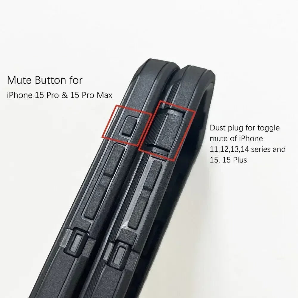 Rugged iPhone Case — Military-Grade Heavy-Duty Armor Box Cover with Belt Clip, Dual-Layer Shockproof Protection, Kickstand and Non-Slip Dustproof Design