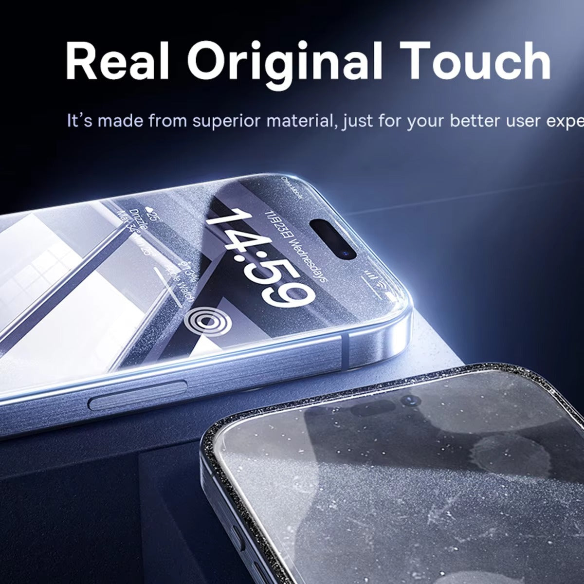 Ultra-Slim iPhone Anti-Peeping Screen Protector – Clear Edge Privacy Tempered Glass with Discreet Viewing Protection, Smooth Touch & Scratch Resistance