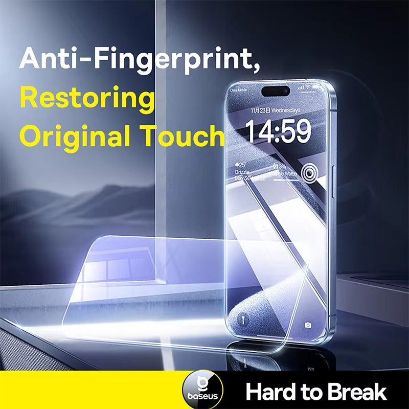 Ultra-Slim iPhone Anti-Peeping Screen Protector – Clear Edge Privacy Tempered Glass with Discreet Viewing Protection, Smooth Touch & Scratch Resistance