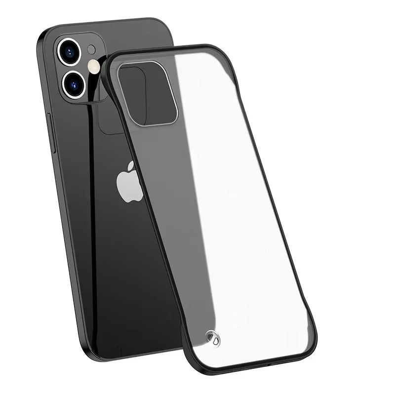 Ultra-Slim iPhone Case Frameless Matte Back Cover — TPU Edge with Hard PC Shell, Lightweight Anti-Fingerprint Design, Scratch-Resistant Non-Slip Protection