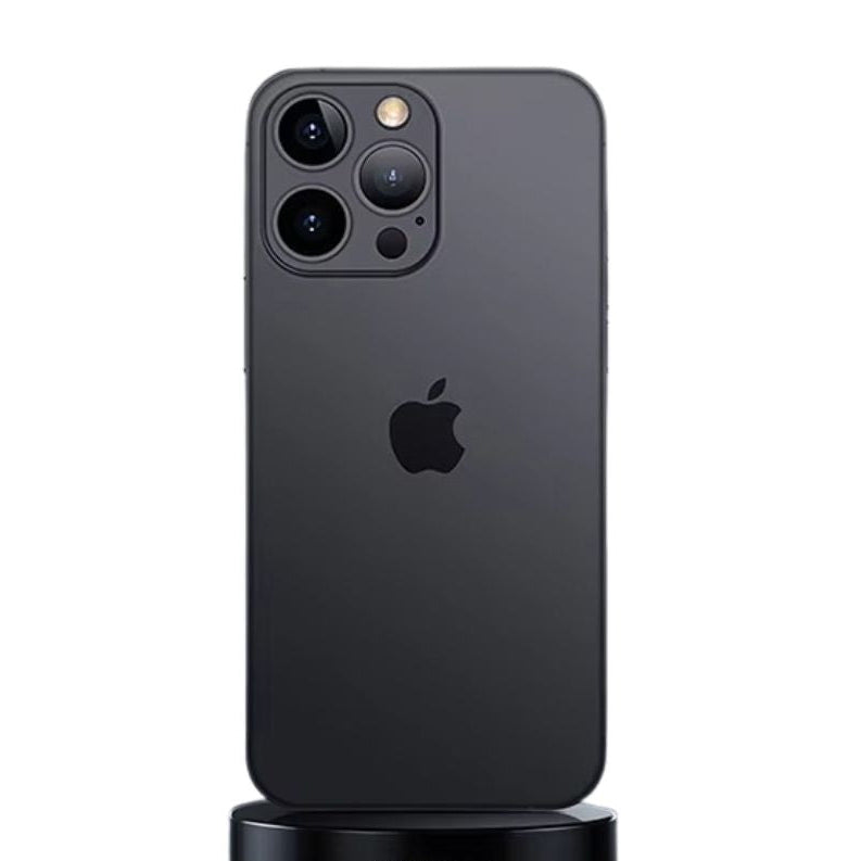 Ultra-Slim iPhone Case — Matte Anti-Glare, Lightweight, Anti-Fingerprint Translucent Half-Wrapped Cover with Clear Soft-Hard Slim PP Back Design