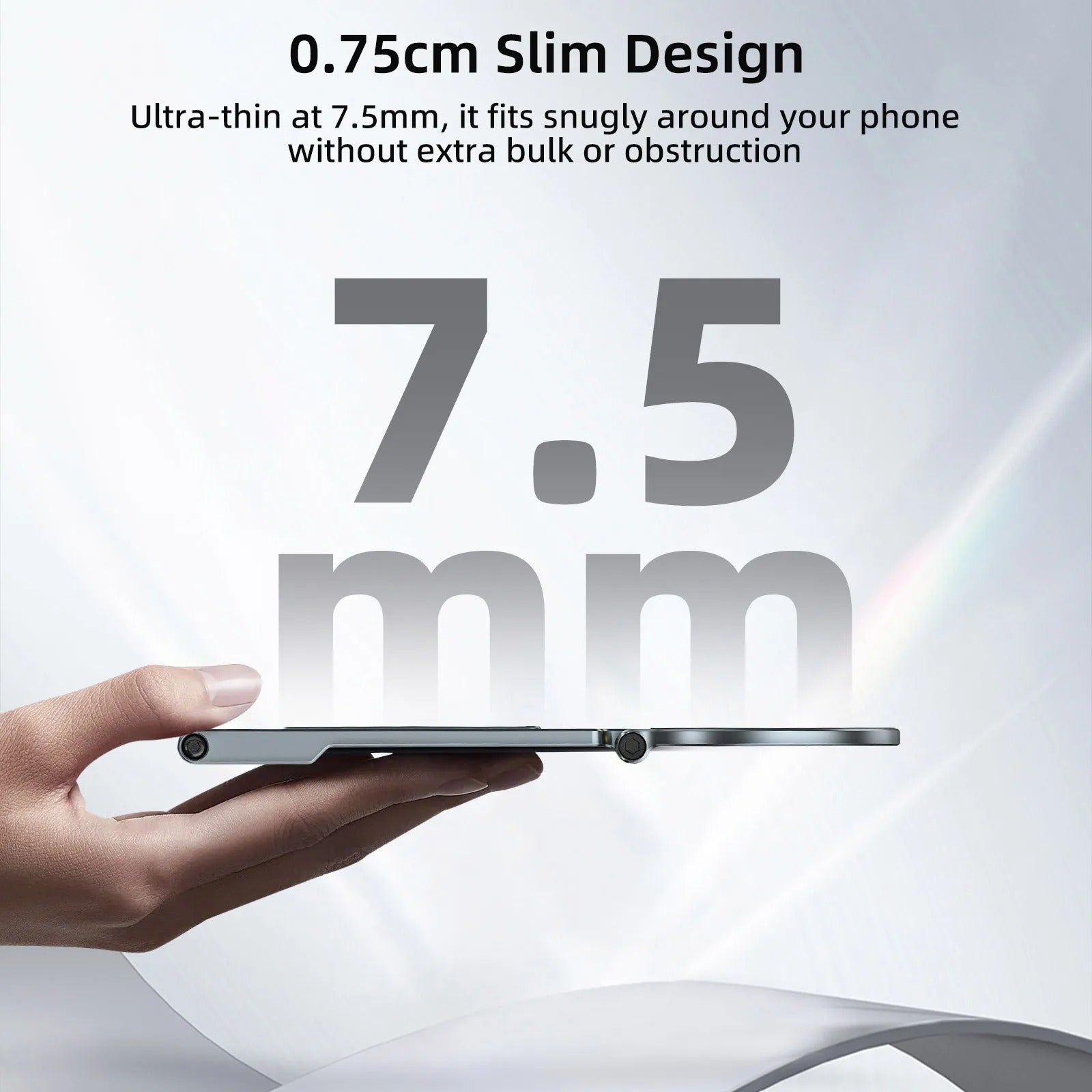 Ultra-Slim iPhone MagSafe Magnetic Phone Tripod Stand, Pocket Mini Holder with Strong N52 Magnet Grip & 360° Adjustable Mount