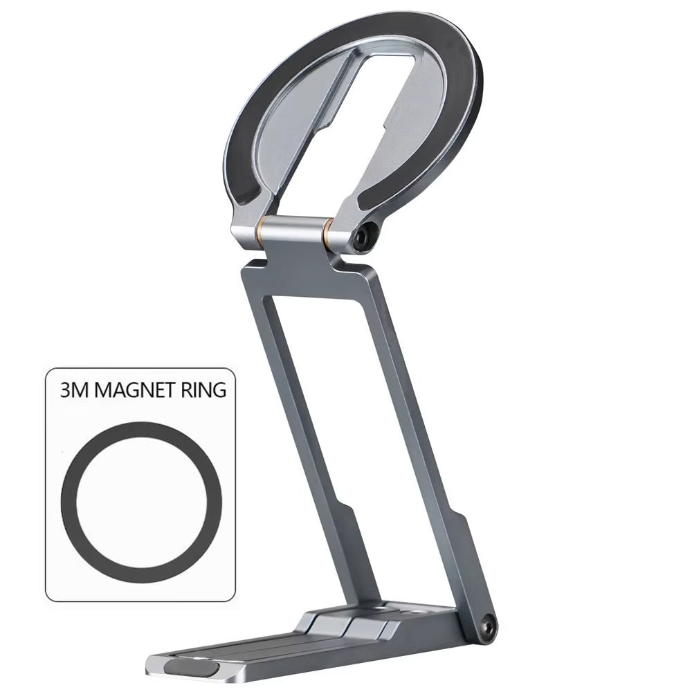 Ultra-Slim iPhone MagSafe Magnetic Phone Tripod Stand, Pocket Mini Holder with Strong N52 Magnet Grip & 360° Adjustable Mount