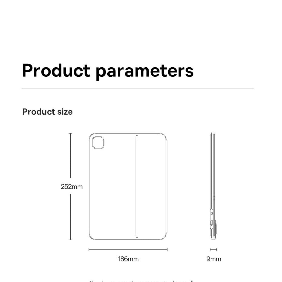 Ultra-Thin Keyboard Case for Tablets with Detachable Magnetic Keyboard, Drop-Resistant Leather Cover & Portable Work Setup