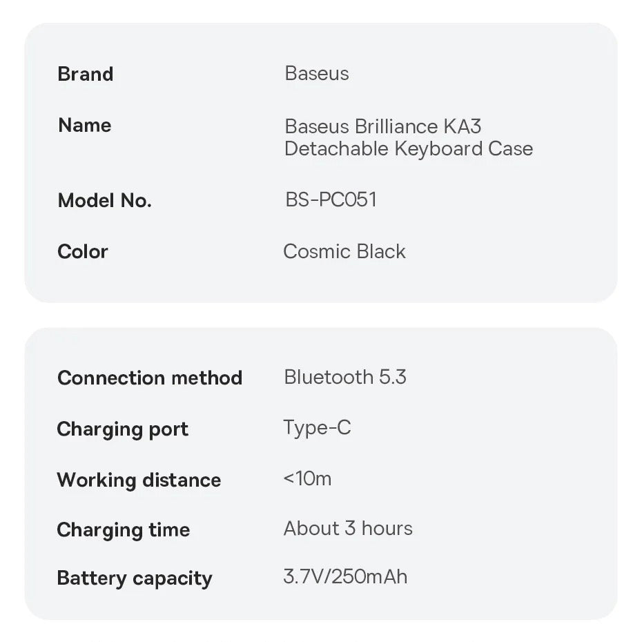 Ultra-Thin Keyboard Case for Tablets with Detachable Magnetic Keyboard, Drop-Resistant Leather Cover & Portable Work Setup