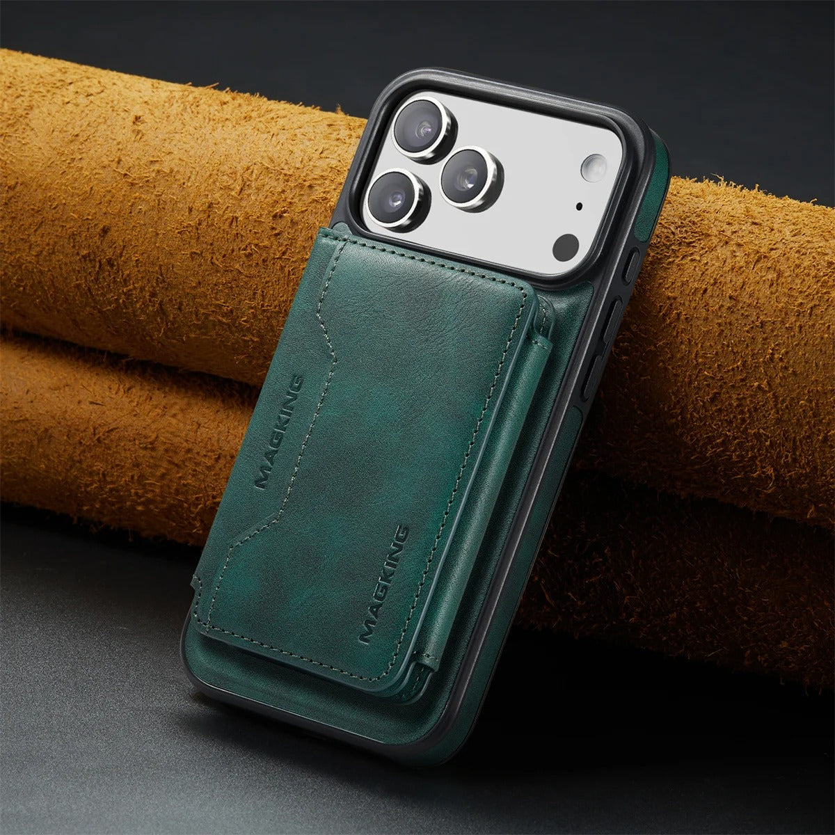 Elite iPhone Detachable Magnetic Leather Wallet Case, MagSafe-Compatible Card Holder with Shock Protection & Scratch Resistance