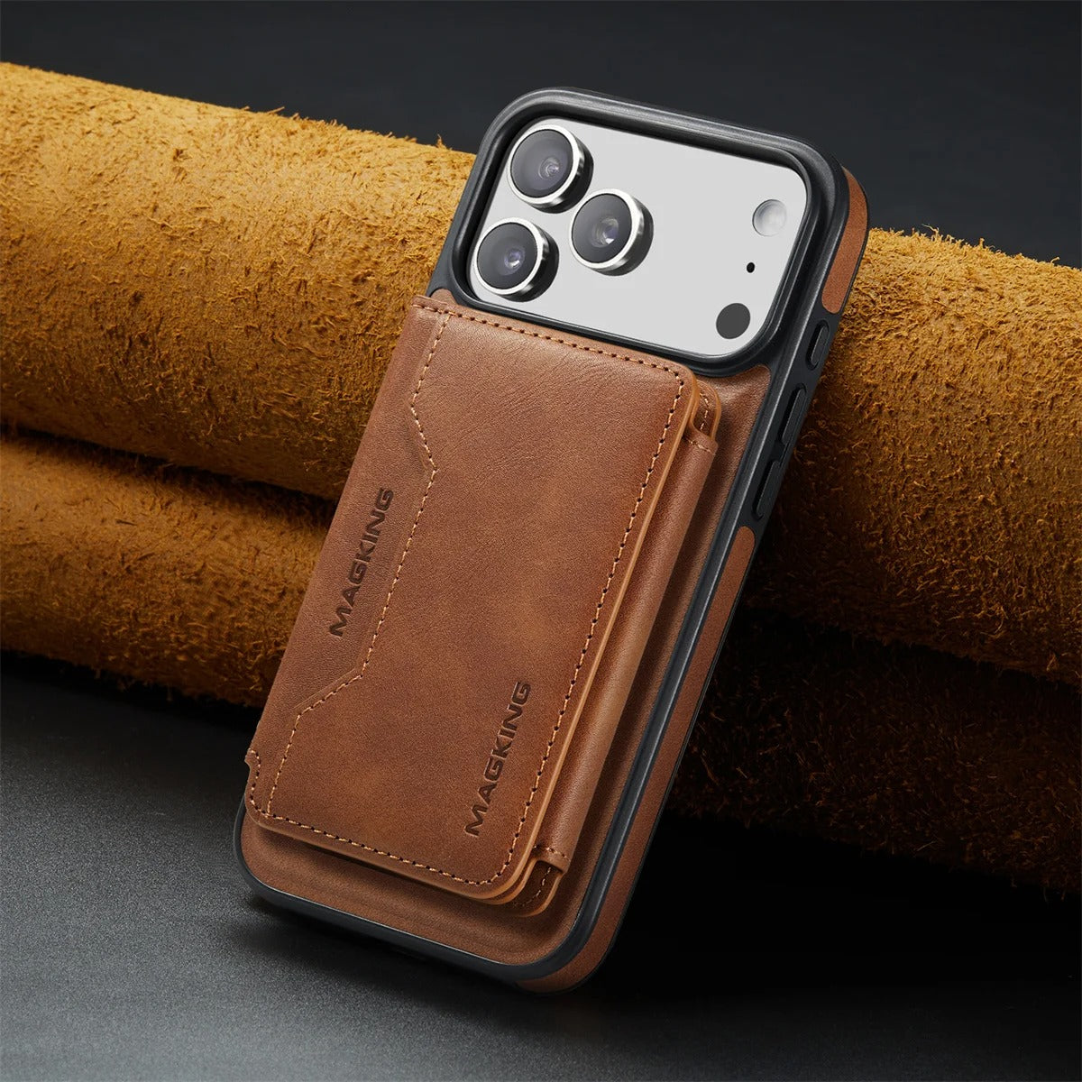 Elite iPhone Detachable Magnetic Leather Wallet Case, MagSafe-Compatible Card Holder with Shock Protection & Scratch Resistance