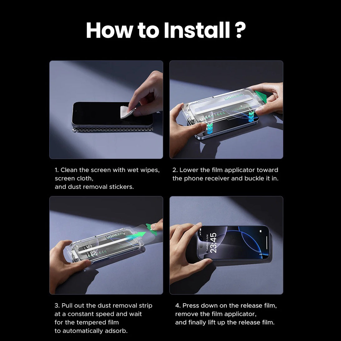 Elite iPhone Privacy Screen Protector – Anti-Spy Tempered Glass with Clear Display Visibility, Fingerprint Resistance, Scratch Defense & Shatter-Protective Front Film