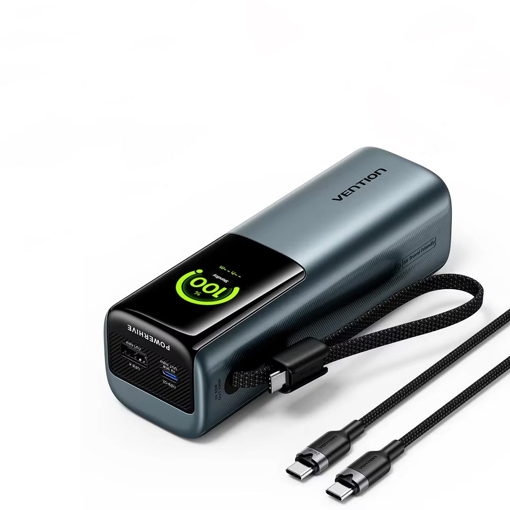 High-Quality 20000mAh 165W Fast Charging Power Bank with USB-C PD, Digital Display External Battery for MacBook iPhone Xiaomi