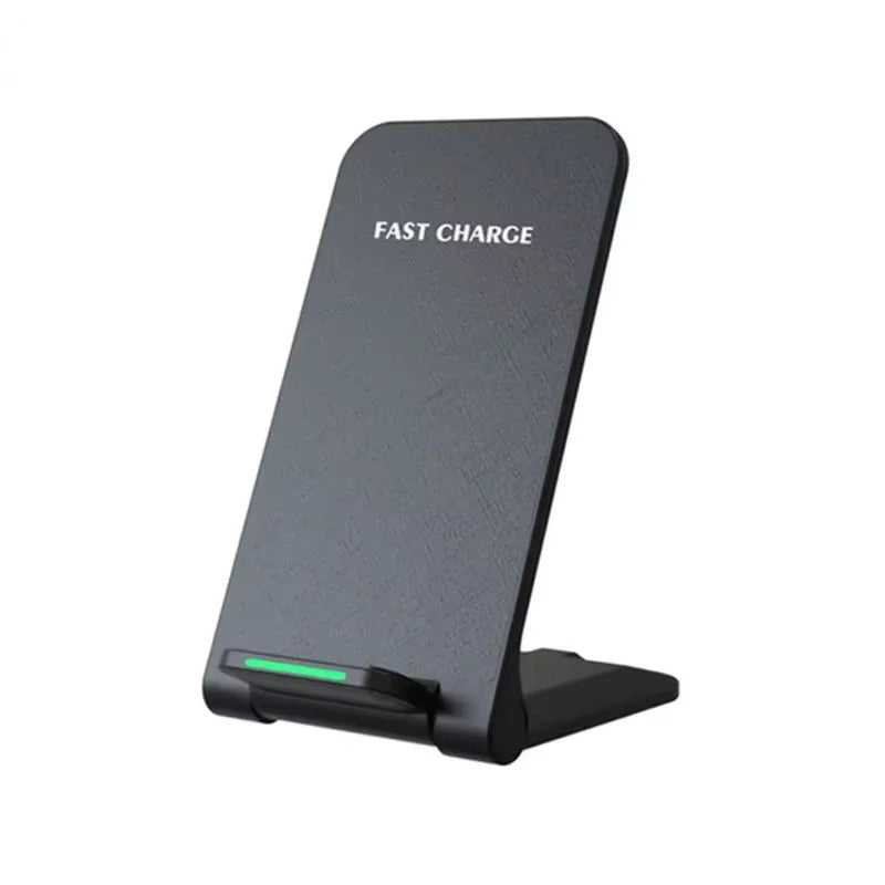 High-Quality 30W Wireless Charger Stand with Rapid Charging, Compact Foldable Design, Vertical & Horizontal Viewing, USB-C Power & Built-In Safety Guard