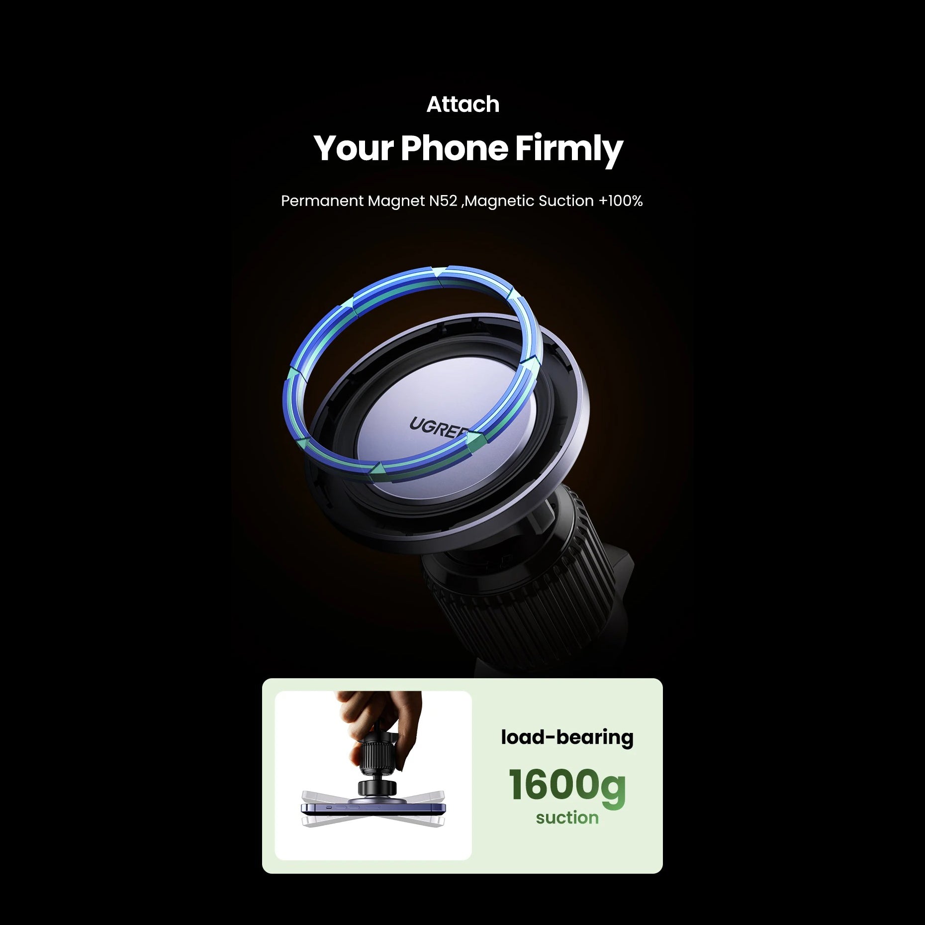 High-Quality MagSafe Magnetic Car Phone Holder, Air Vent Mount with Strong Magnet Grip, Universal Phone Stand for Secure Driving