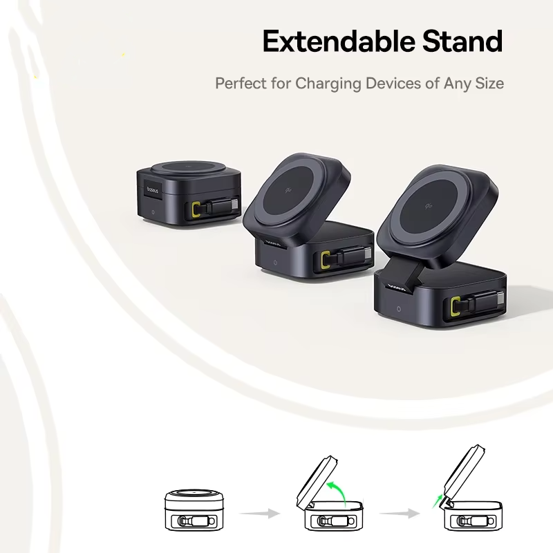 High-Quality Qi2 Magnetic Wireless Charging Station with 67W USB-C Power Delivery, Dual Device Fast Charging Dock