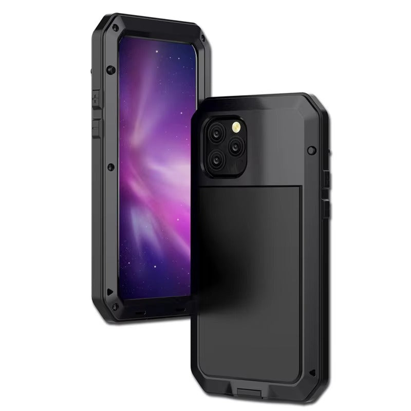 High-Quality iPhone Case — Shockproof Armor Metal Aluminum Full Protective Bumper Cover with Anti-Fingerprint & Non-Slip Design
