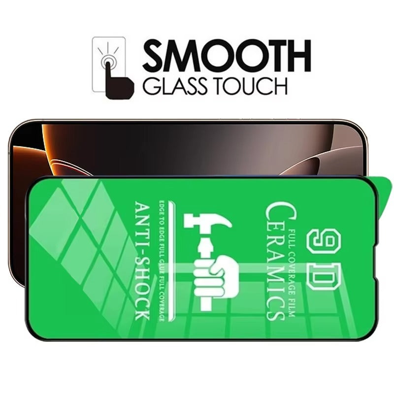 High-Quality iPhone Ceramic Screen Protector – Clear Protective Film with Smooth Touch Clarity, Anti-Fingerprint Surface, Scratch Resistance & Shatter Control