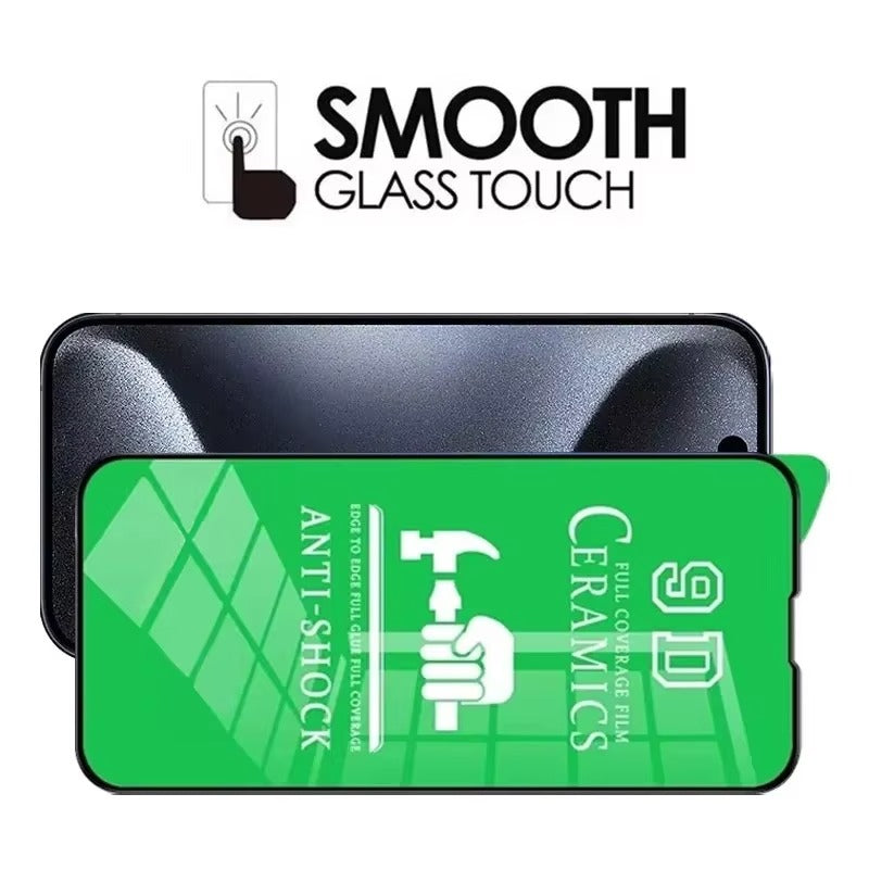 High-Quality iPhone Ceramic Screen Protector – Clear Protective Film with Smooth Touch Clarity, Anti-Fingerprint Surface, Scratch Resistance & Shatter Control