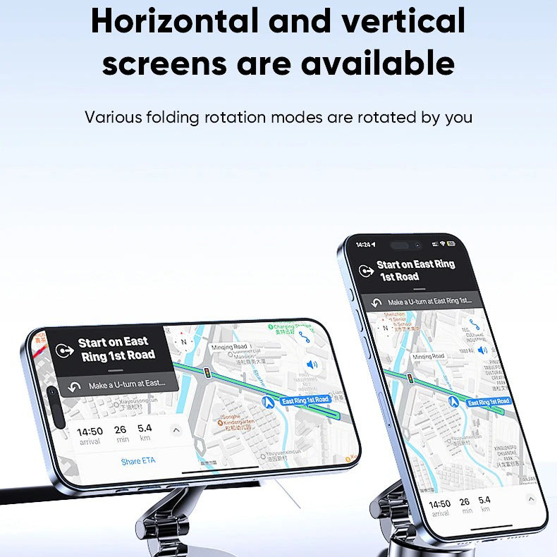 High-Quality iPhone MagSafe Magnetic Car Phone Holder, 360° Rotating Metal Mount with Strong Magnetic Grip for Dashboard Use