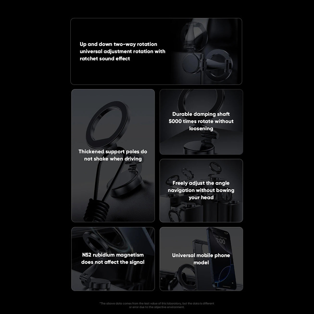 High-Quality iPhone MagSafe Magnetic Car Phone Holder, 360° Rotating Metal Mount with Strong Magnetic Grip for Dashboard Use