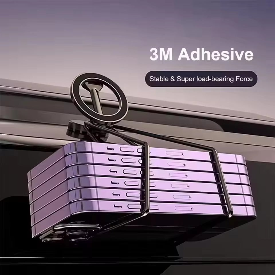 High-Quality iPhone MagSafe Magnetic Car Phone Holder, 360° Rotating Metal Mount with Strong Magnetic Grip for Dashboard Use