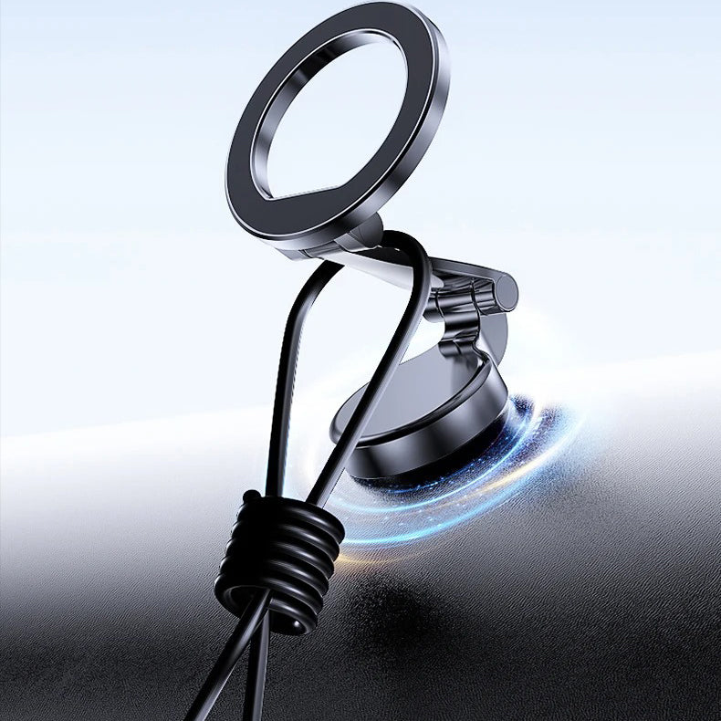 High-Quality iPhone MagSafe Magnetic Car Phone Holder, 360° Rotating Metal Mount with Strong Magnetic Grip for Dashboard Use